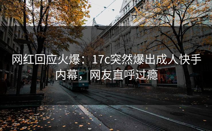 网红回应火爆：17c突然爆出成人快手内幕，网友直呼过瘾
