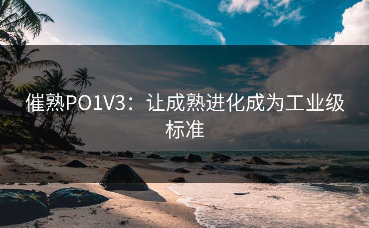 催熟PO1V3:让成熟进化成为工业级标准 催熟PO1V3:让成熟进化成为工业级标准