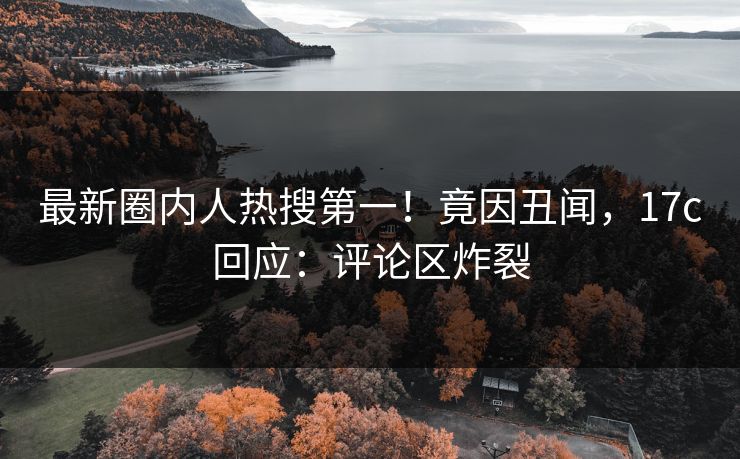 最新圈内人热搜第一！竟因丑闻，17c回应：评论区炸裂
